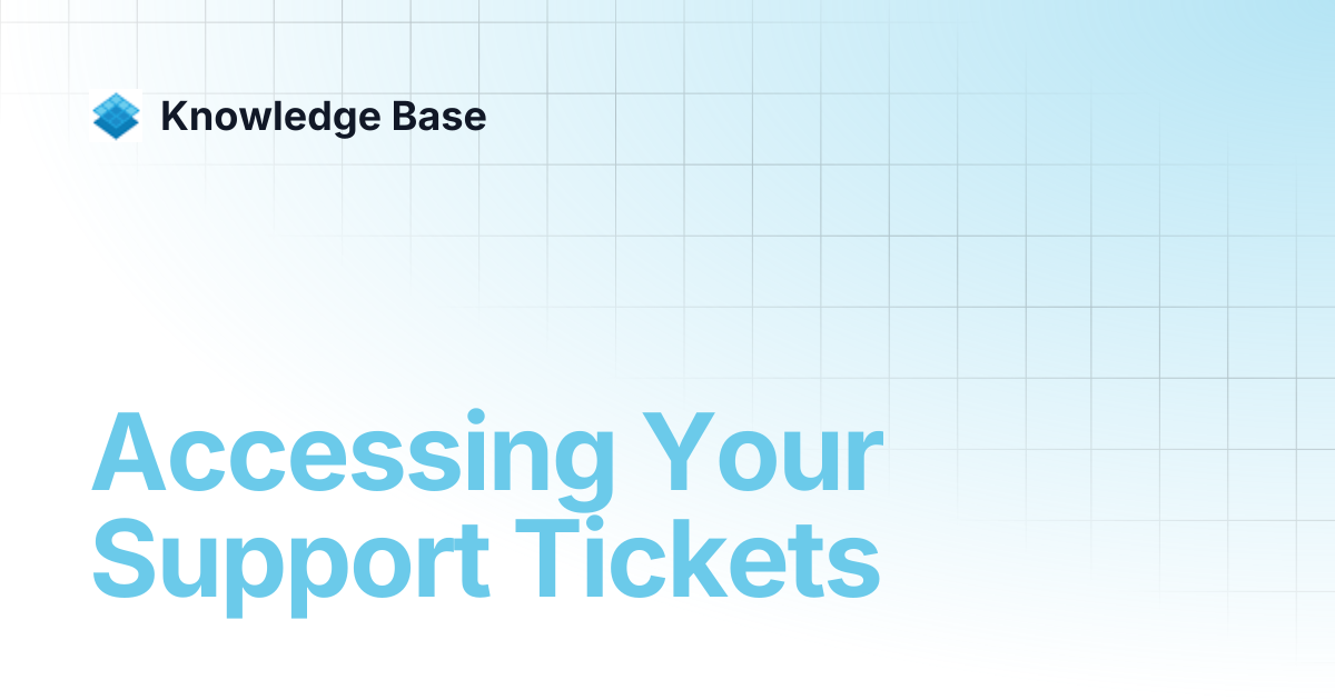 Accessing Your Support Tickets | Platform9 Generic | Knowledge Base
