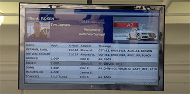 Personalized Video Screen Service Lane