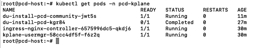 SSH session with the VM
