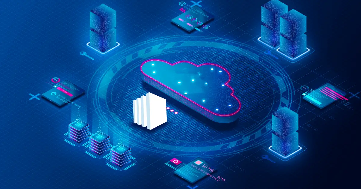 A graphic representing a complex technical environment of AWS